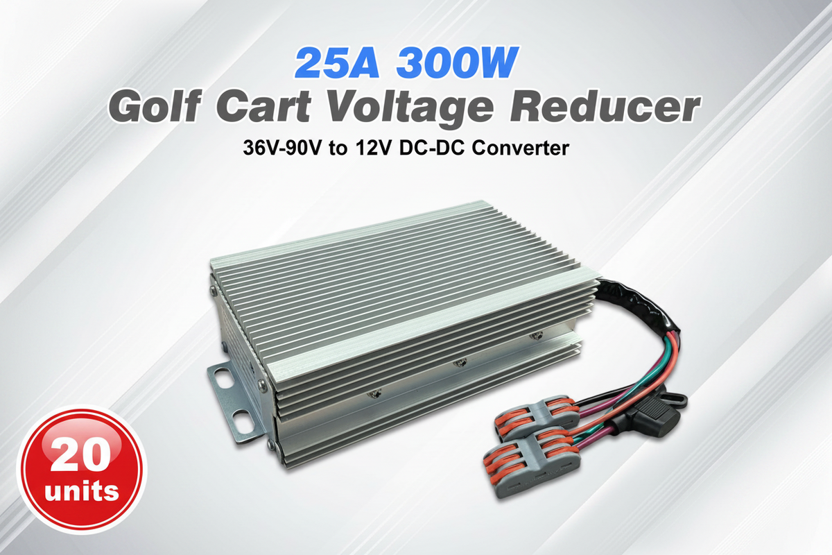 Golf Cart Voltage Reducer with 20 units sticker