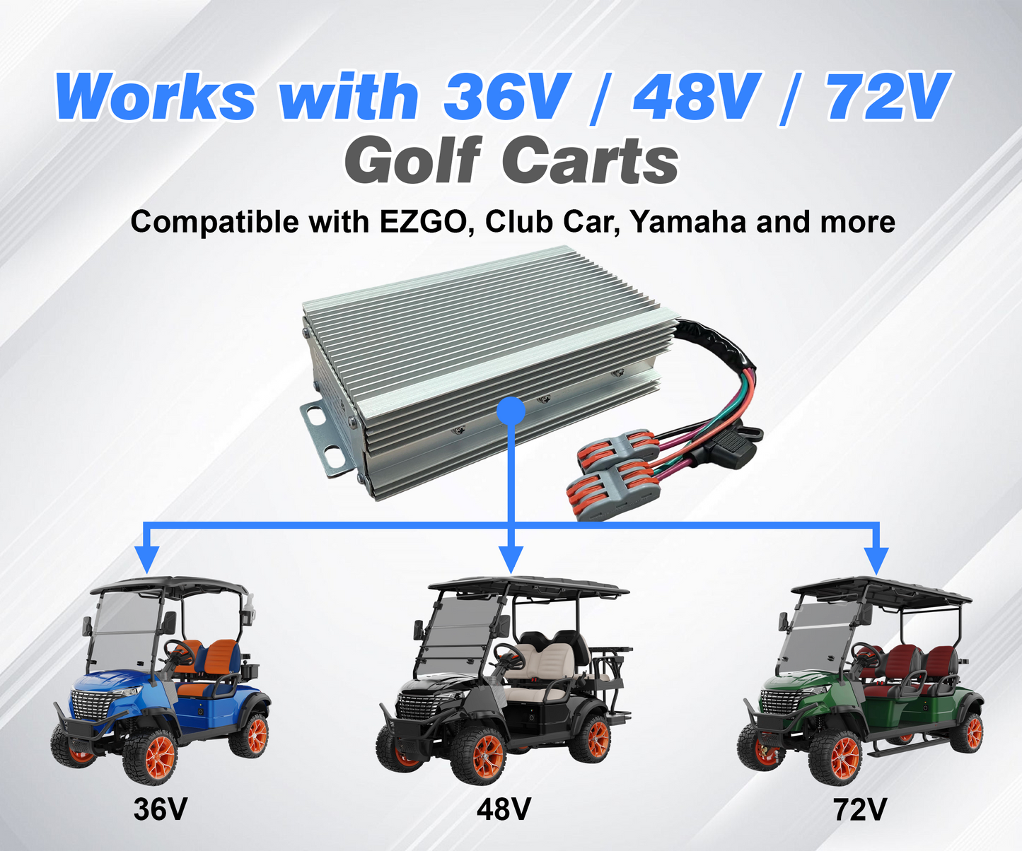 Golf Cart Voltage Reducer 25A 300W